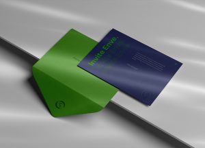 Free Invite Envelope and Card Mockup