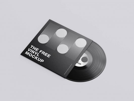 Free Phonograph Record Vinyl Disc Mockup PSD Set - PsFiles