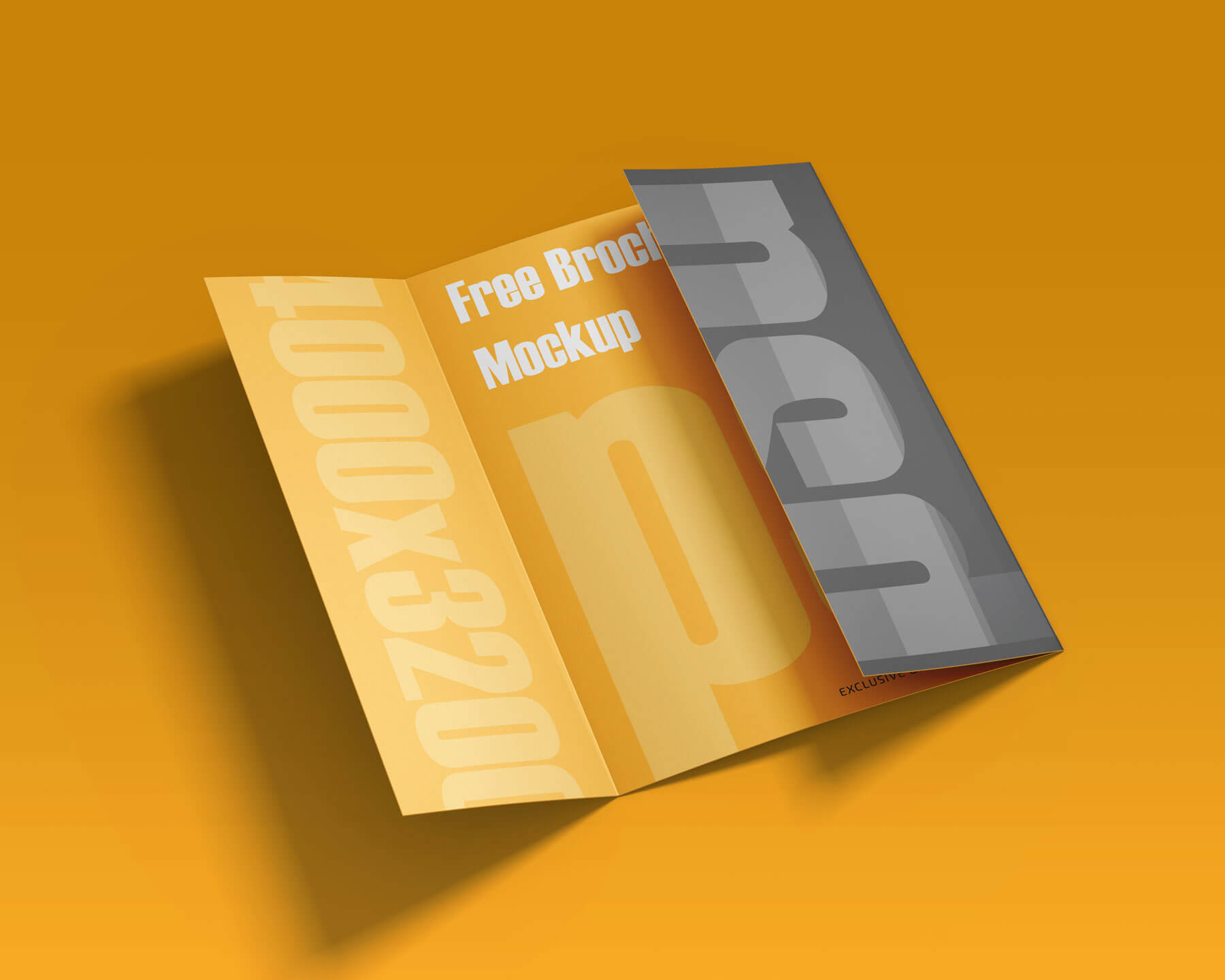 Free Single Gate Fold Brochure Mockup PSD Set