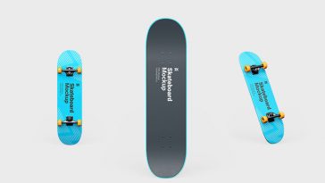 Free Skateboard Mockup PSD Set