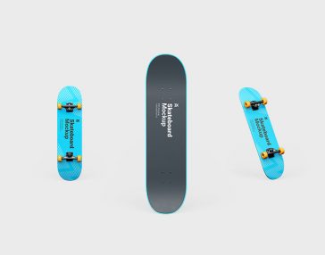 Free Skateboard Mockup PSD Set