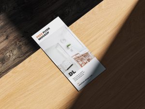 Free Single DL Flyer Mockup PSD Set