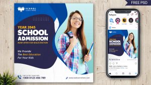 College Admission Social Media Post Template Free Psd