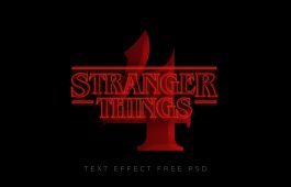 Stranger Things 4 Text Effect Free PSD - PsFiles