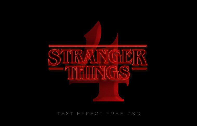Stranger Things 4 Text Effect Free PSD