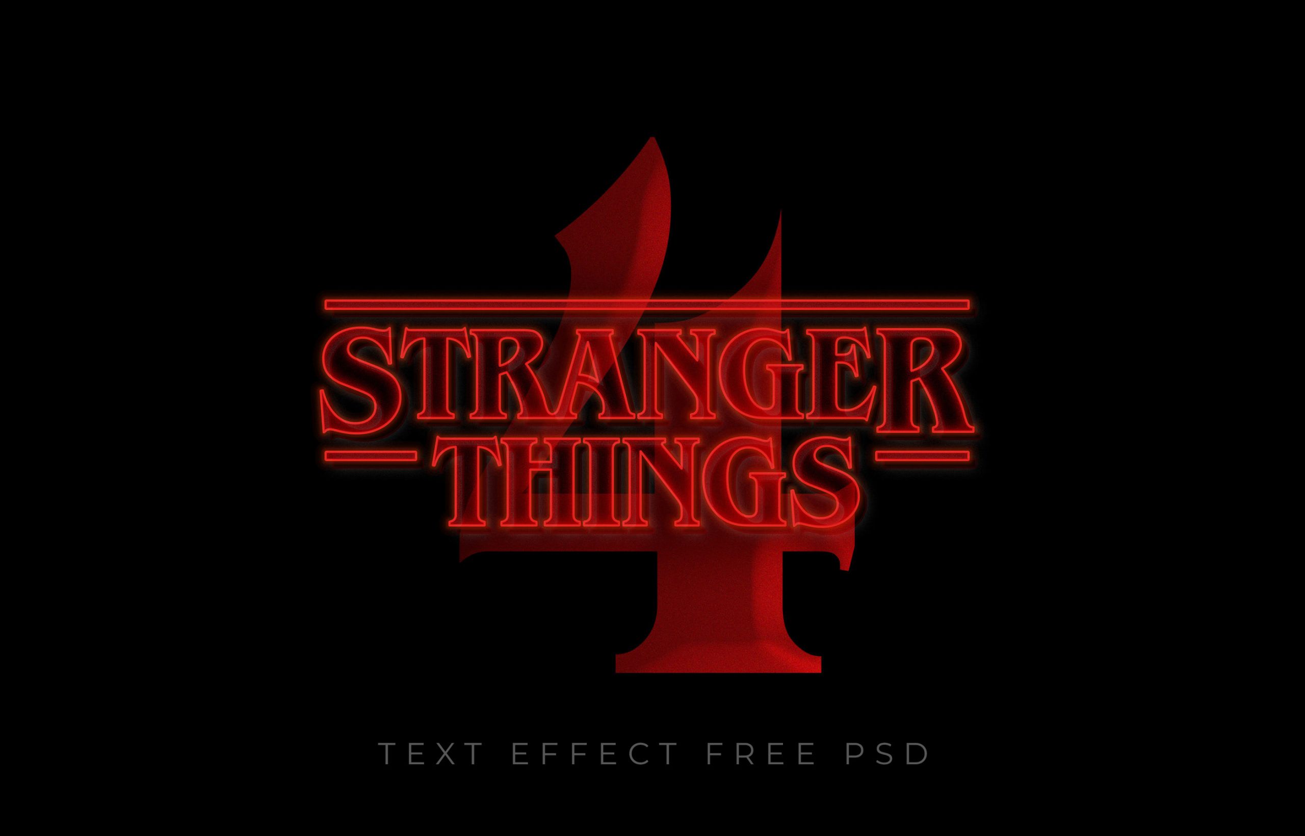 Download Free Stranger Things 4 Text Effect Free PSD