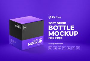 Square Packaging Box Mockup Free PSD