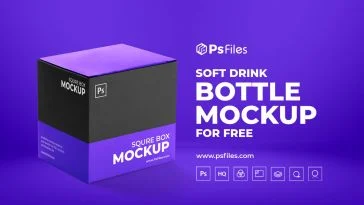 Square Packaging Box Mockup Free PSD