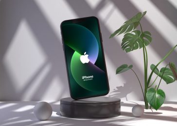 Free Shadow iPhone 2022 Mockup PSD