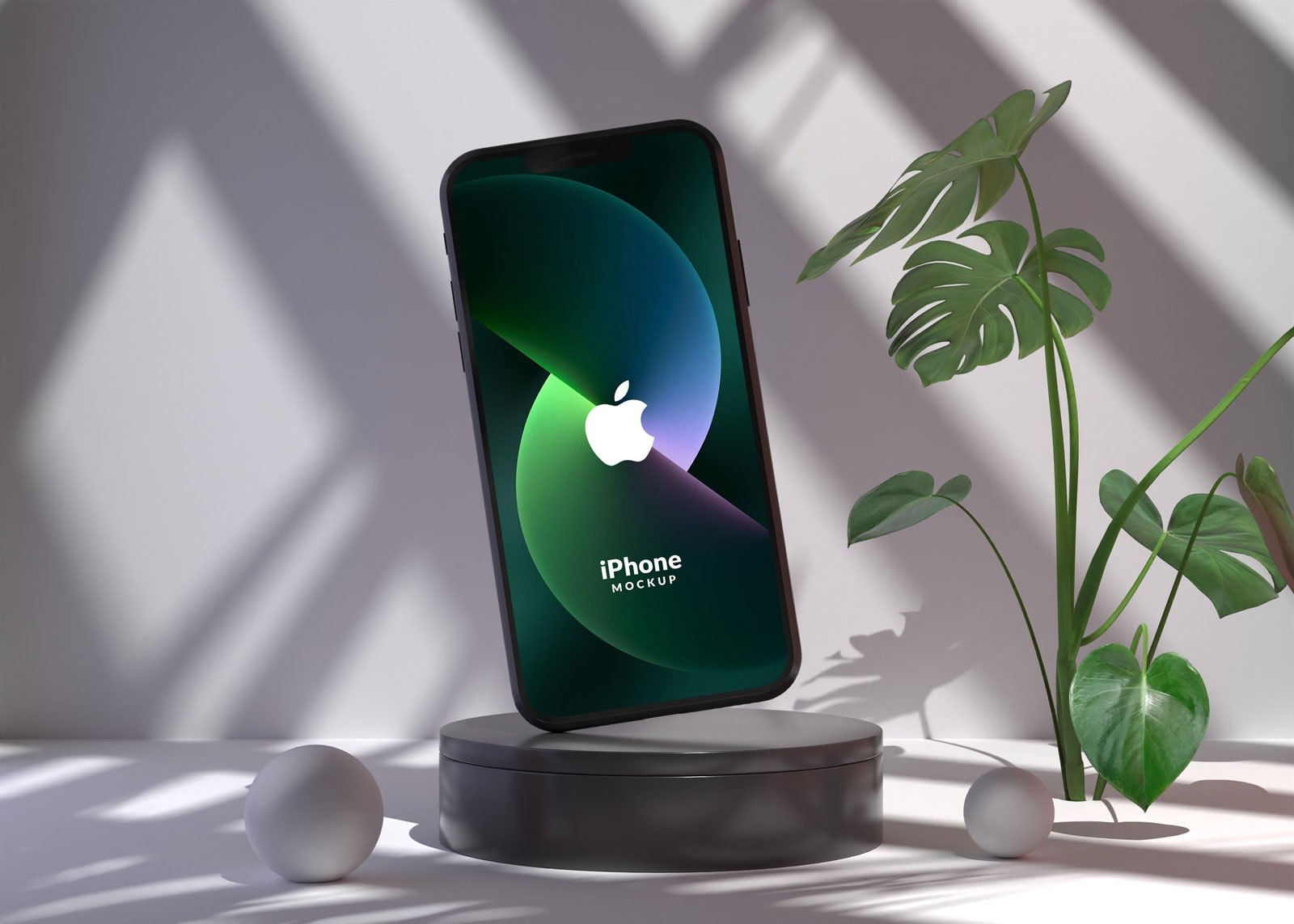 Free Shadow iPhone 2022 Mockup PSD Scene PsFiles