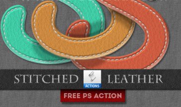 Stitched Leather Photoshop Free Action