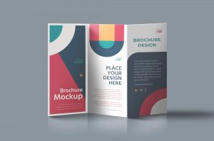 Tri Folded Brochure Mockup