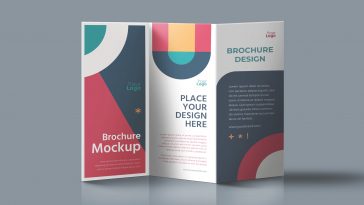 Tri Folded Brochure Mockup