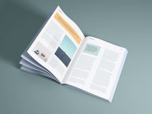 Perspective Open Magazine Mockup