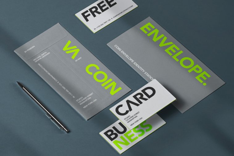 Free Business Card & Envelope Mockup PSD