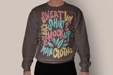 Men Sweatshirt Mockup PSD
