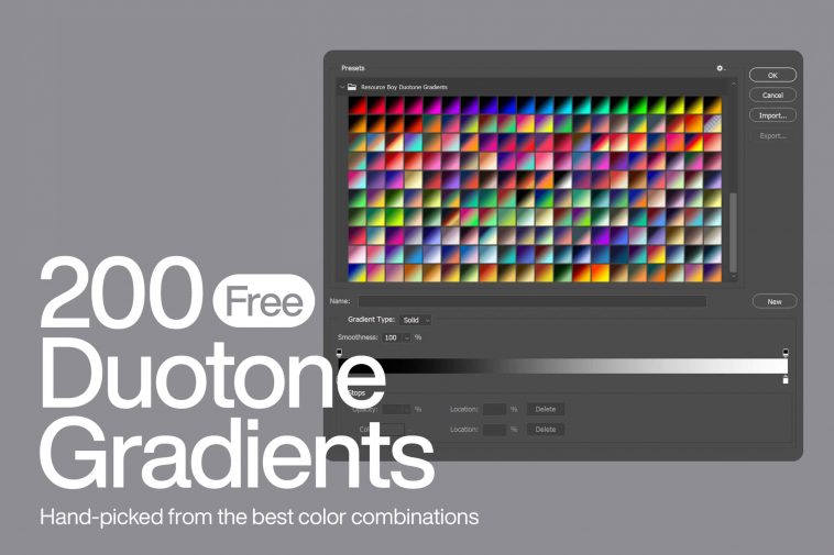 200 Free Duotone Photoshop Gradients