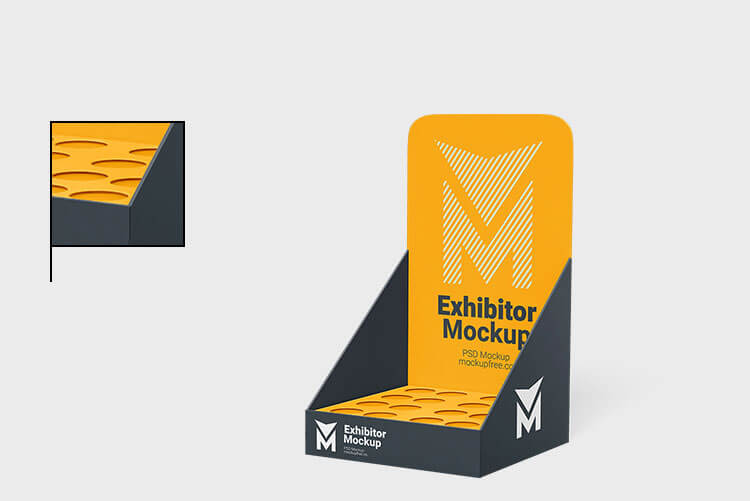 Free Exhibitor Packaging Display Mockup PSD Set