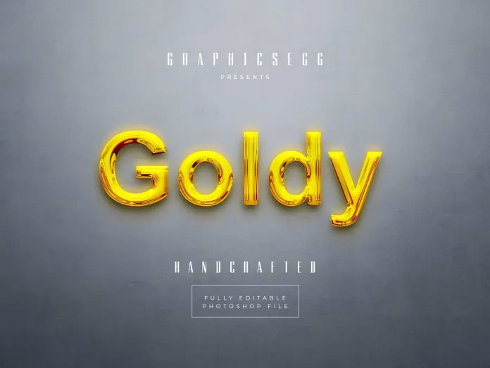 Free Goldy Text Effect PSD