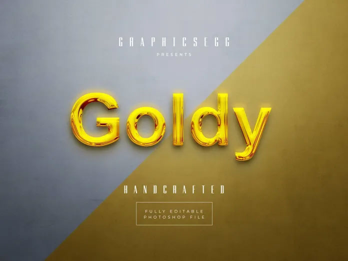 Free Goldy Text Effect PSD