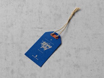 Free Kraft Paper Hang Tag Mockup PSD