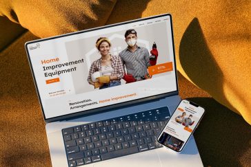 Free MacBook Pro & iPhone 13 Mockup PSD