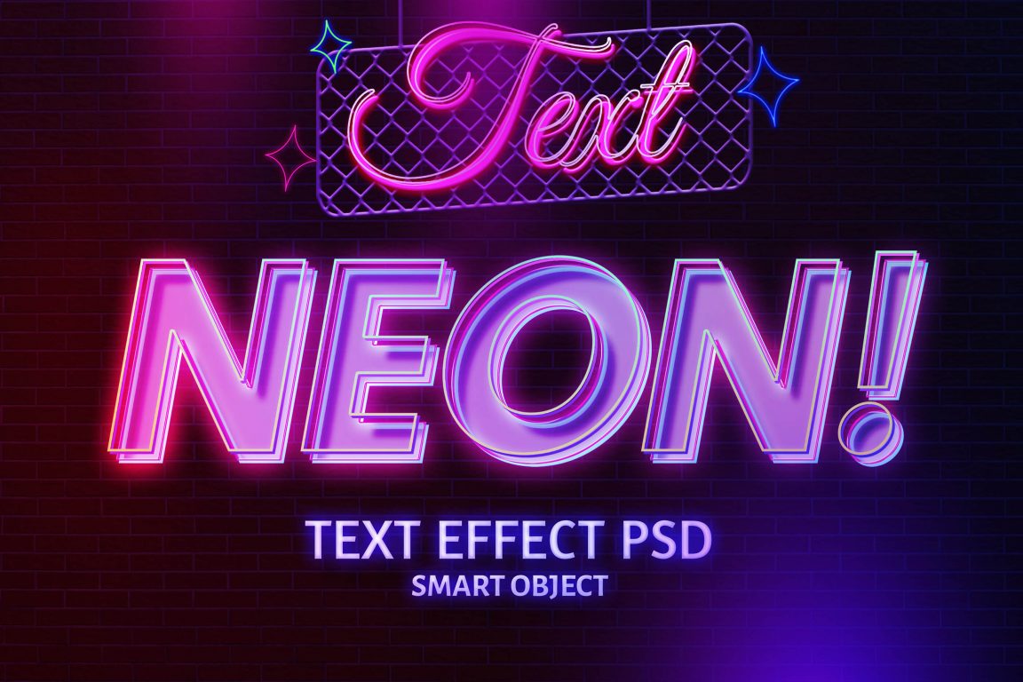 photoshop neon text effect download