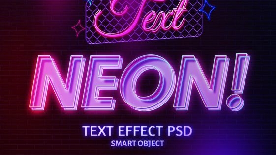 Free 3D Ice Neon Logo Mockup PSD - PsFiles