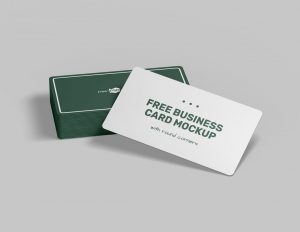 Free Rounded Corners Business Card Mockup PSD Set