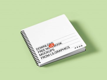 Free Rounded Corners Spiral Notebook Mockup PSD
