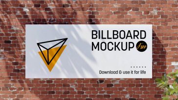 Free Shadow Street Billboard Mockup PSD