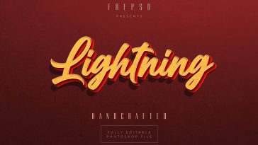 Lightning 3D Text Effect