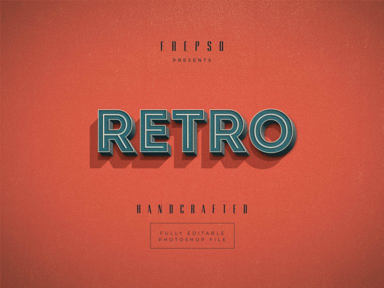 Old Style Retro 3d Text Effect Free PSD - PsFiles