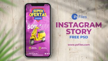 PsFiles Creative Instagram Story Design Template PSD for Free