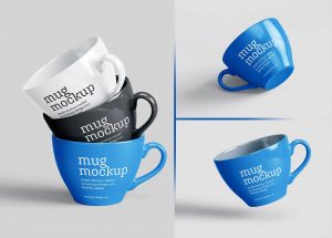 Free Tea / Coffee Cup Mockup 5 PSD Set
