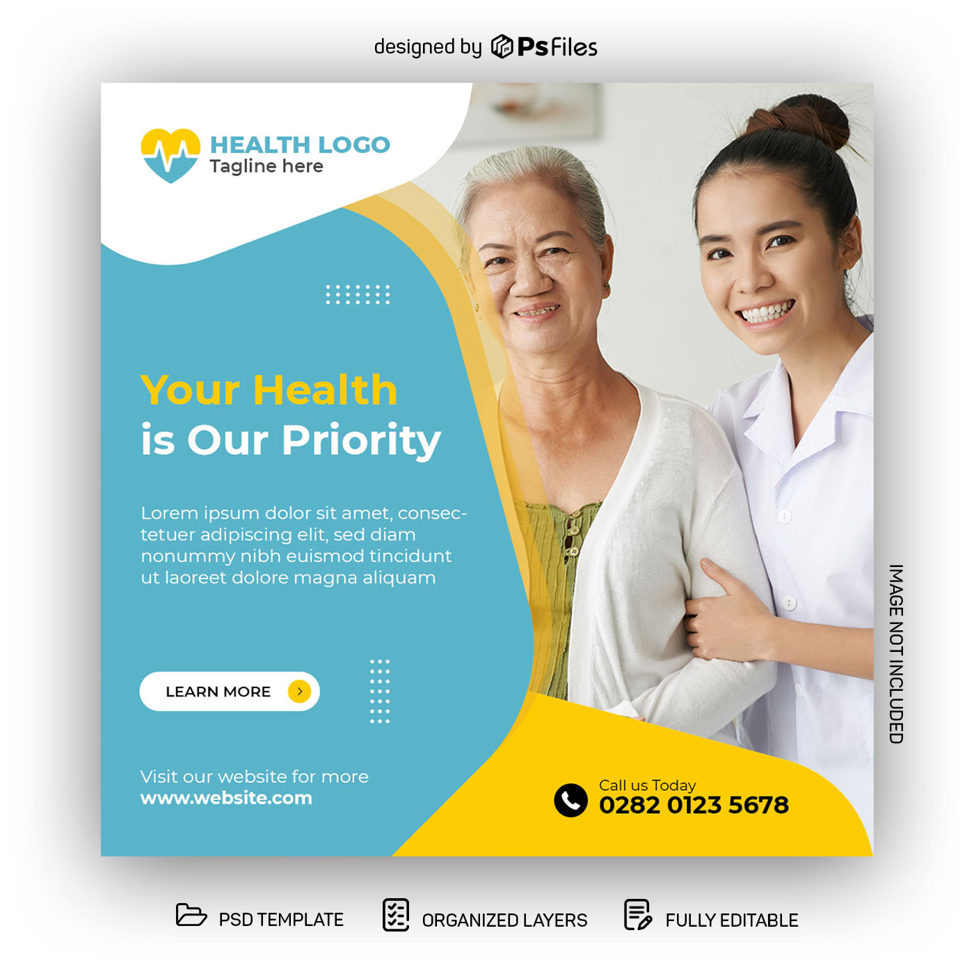 Creative healthcare flyer template free download