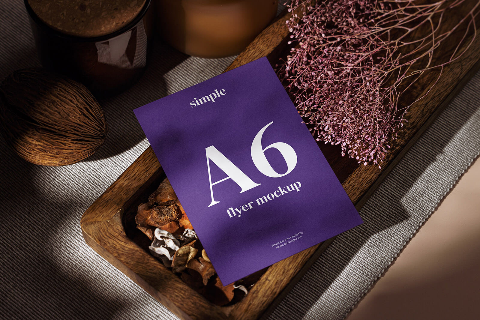 Download Free Free A6 Paper Flyer Mockup PSD