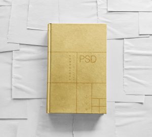 Free Super Hardcover Book Mockup PSD