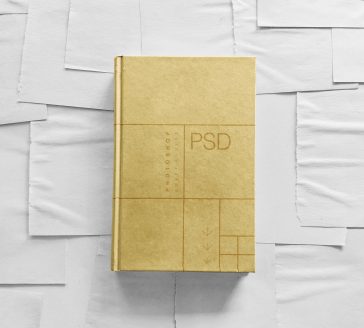 Free Super Hardcover Book Mockup PSD