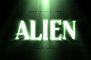 Alien Glow Text Effect