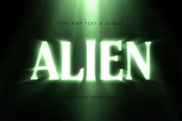 Alien Glow Text Effect