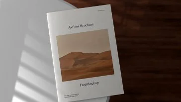 Free A4 Brochure PSD Mockup