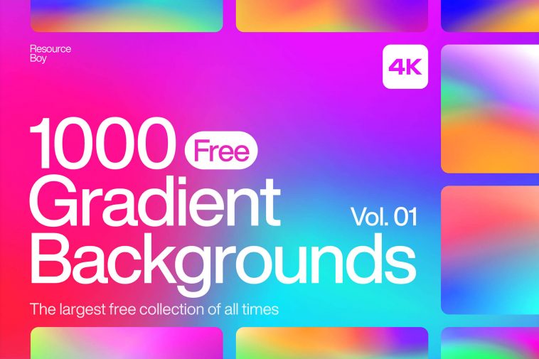 1000 Gradient Backgrounds Vol. 01