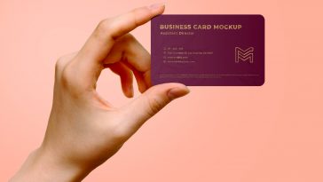Hand Holding Card Mockup