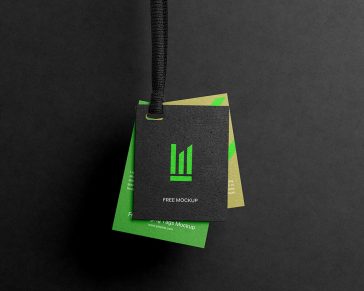 Free Label Hang Tag Mockup PSD for Branding