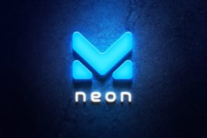 Free Ice Neon Logo Mockup