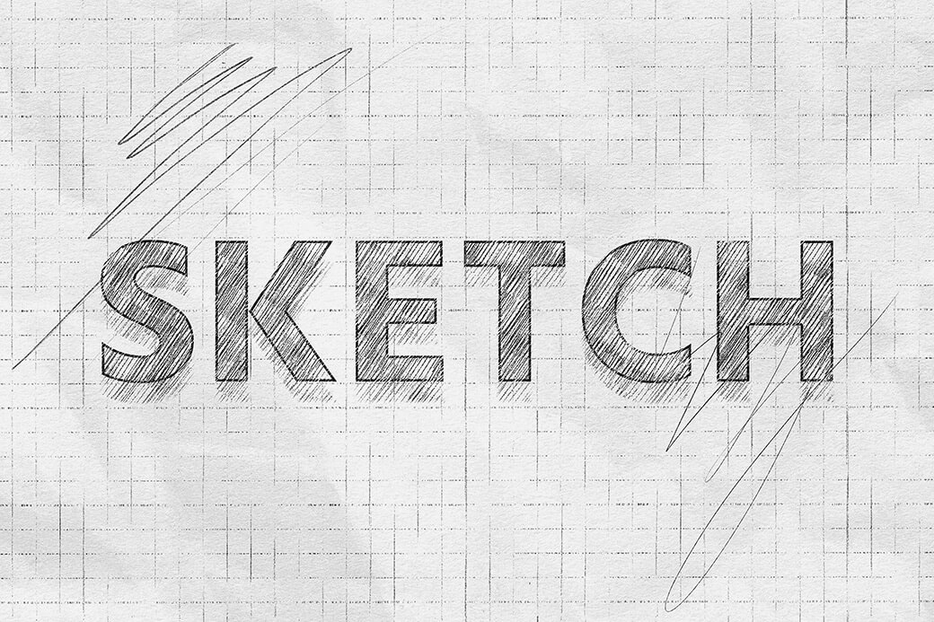 Download Free Free Pencil Sketch Text Effect PSD