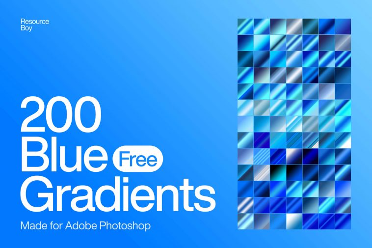 200 Blue Photoshop Gradients