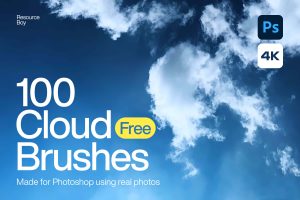 100 Cloud Photoshop Brushes