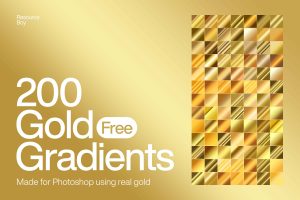 200 Gold Photoshop Gradients